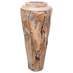 Jarrón decorativo de madera maciza de teca 40x100 cm
