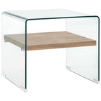 Mesa de centro de vidrio templado 45x40x58 cm