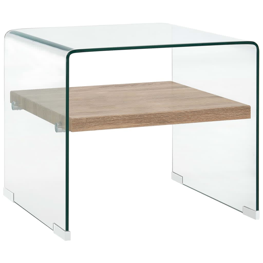 Mesa de centro de vidrio templado 45x40x58 cm