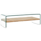 Mesa de centro de vidrio templado 45x40x58 cm