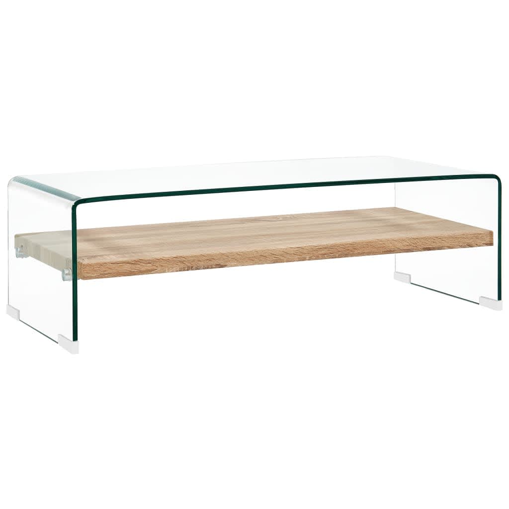 Mesa de centro de vidrio templado 45x40x58 cm
