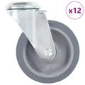 Ruedas giratorias con agujero pasador 12 unidades 100 mm