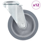Ruedas giratorias con agujero pasador 12 unidades 100 mm
