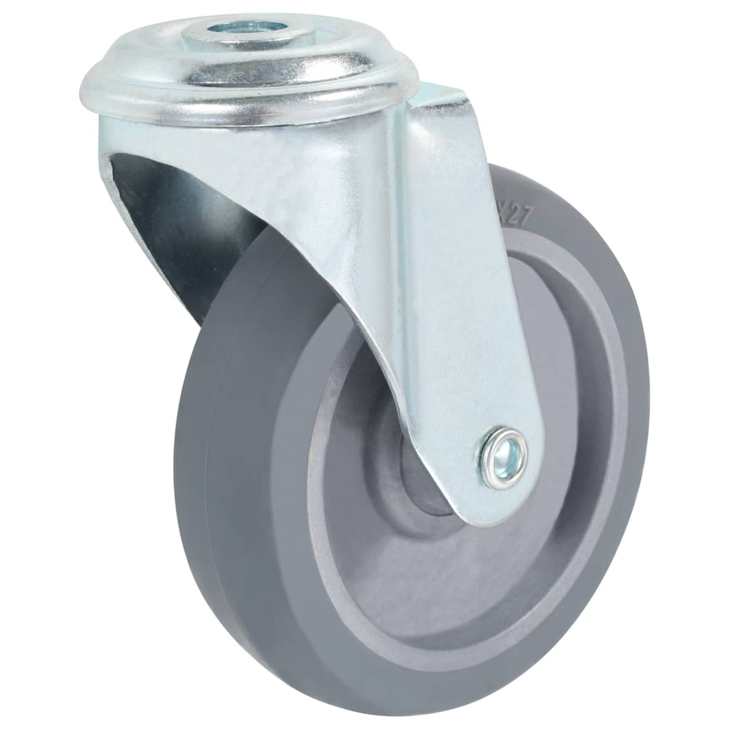 Ruedas giratorias con agujero pasador 12 unidades 100 mm