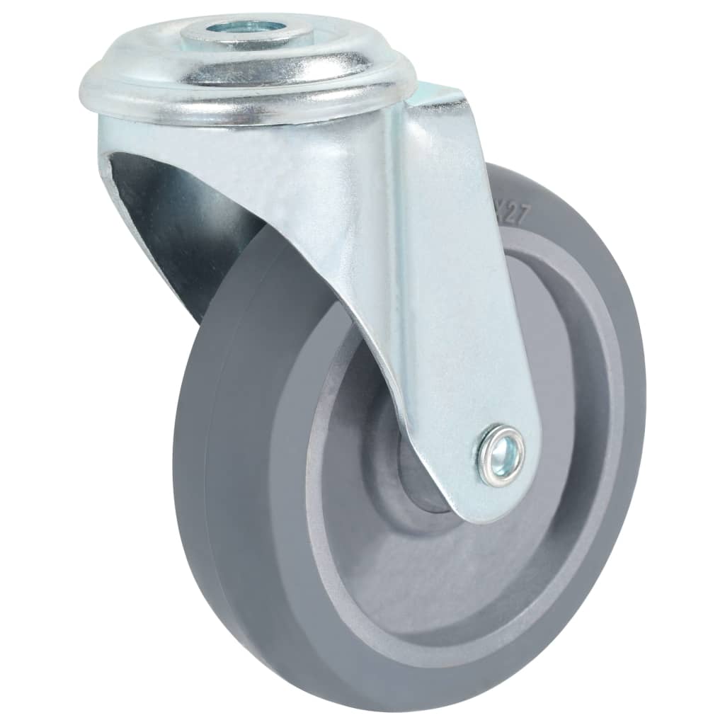 Ruedas giratorias con agujero pasador 16 unidades 100 mm
