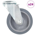 Ruedas giratorias con agujero pasador 24 unidades 100 mm
