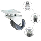 Ruedas dobles giratorias 8 unidades 50 mm