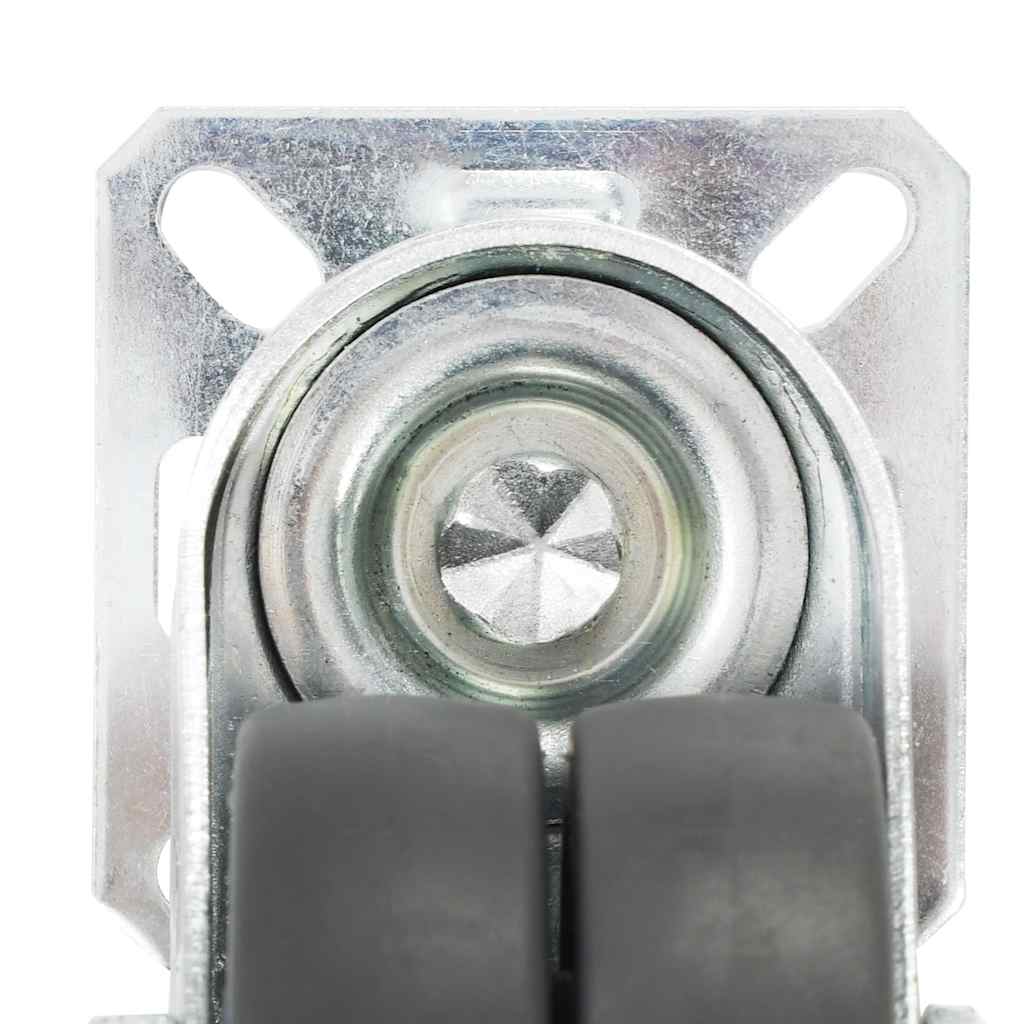 Ruedas dobles giratorias 8 unidades 50 mm