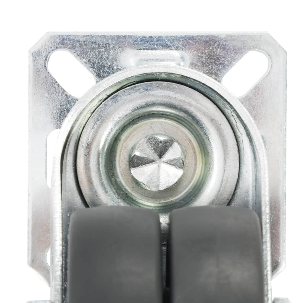 Ruedas dobles giratorias 12 unidades 50 mm