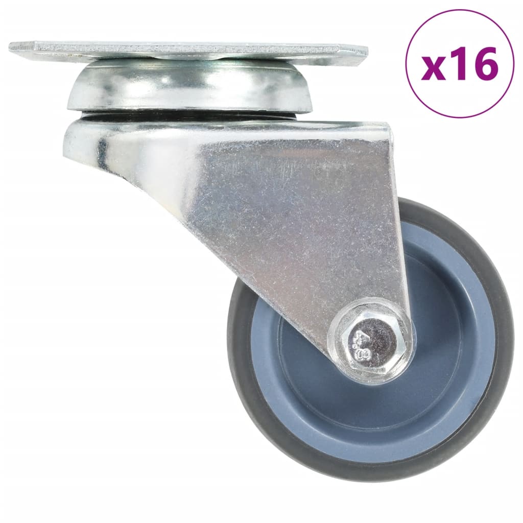 Ruedas dobles giratorias 16 unidades 50 mm