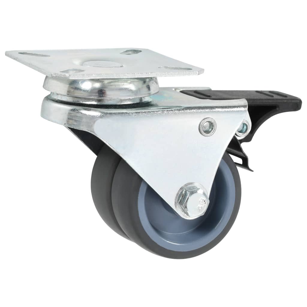 Ruedas dobles giratorias 24 unidades 50 mm