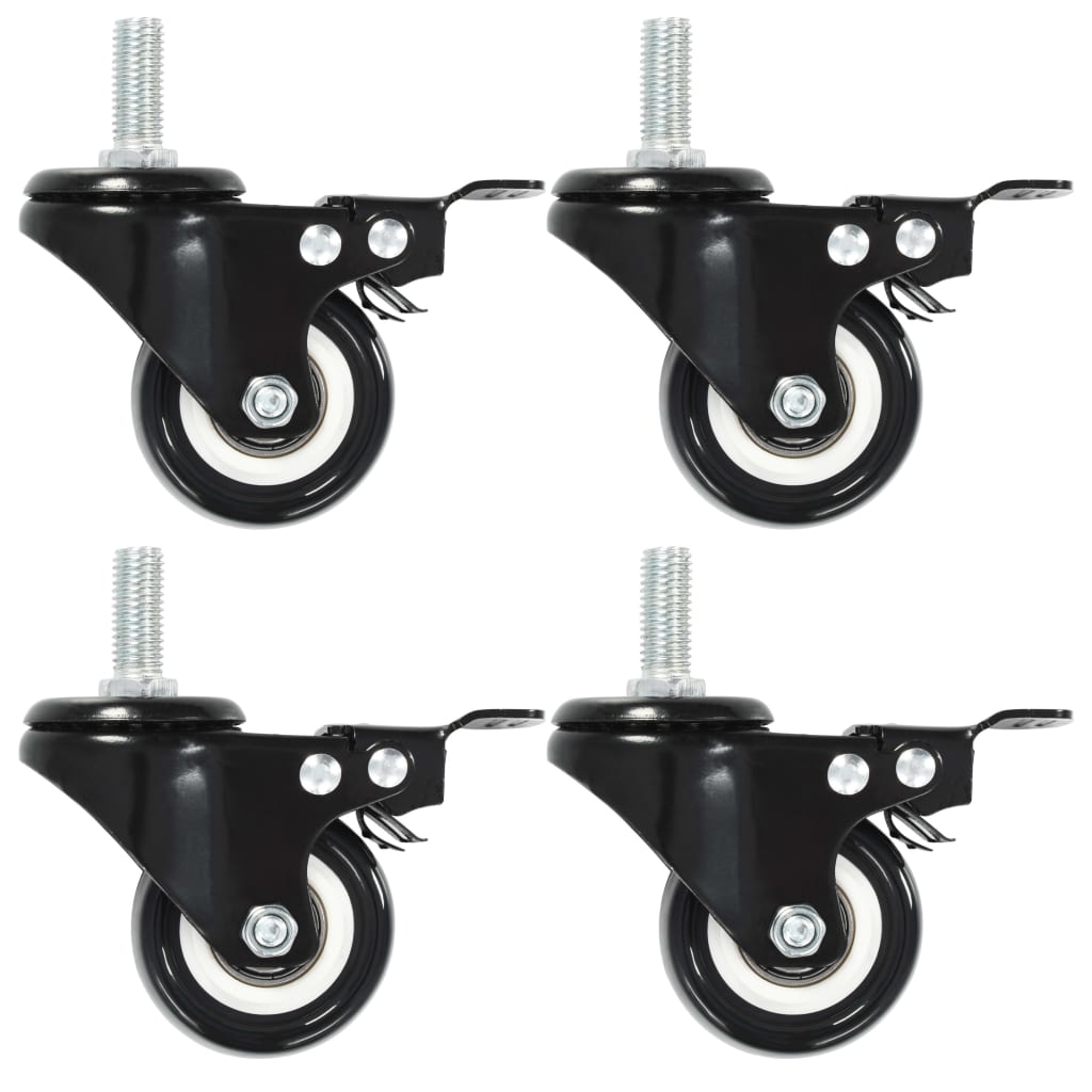 Ruedas giratorias con frenos 12 unidades 50 mm