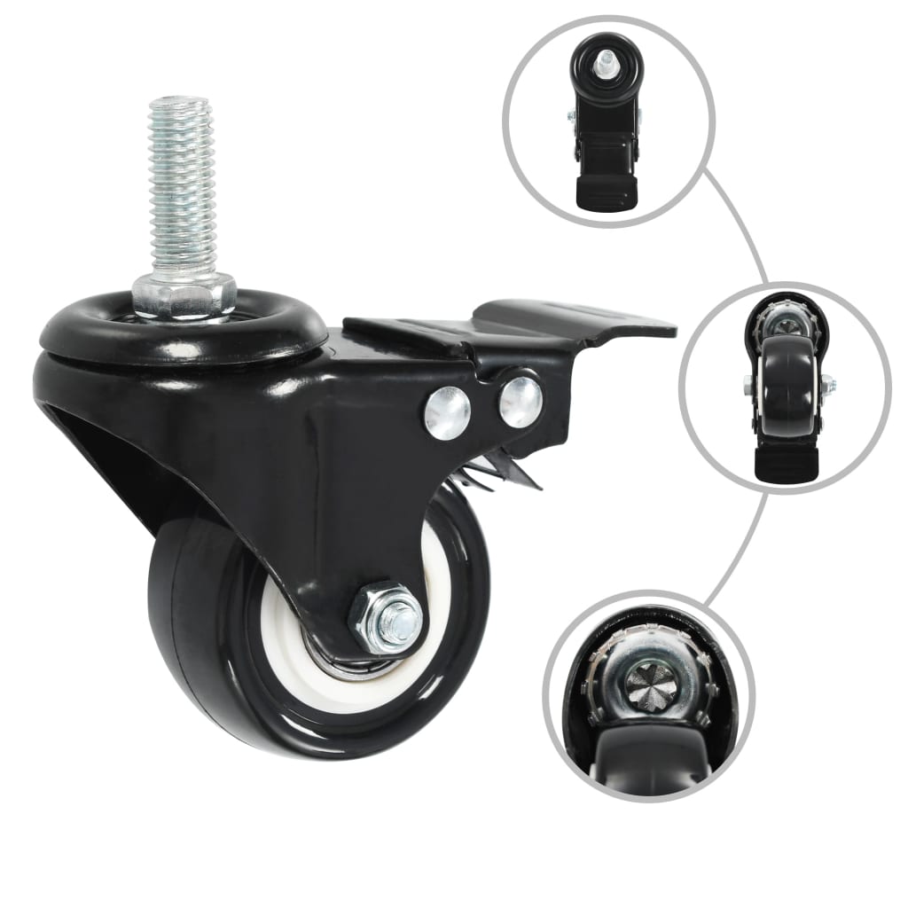 Ruedas giratorias con frenos 16 unidades 50 mm