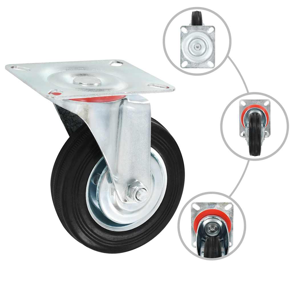 Ruedas giratorias 12 unidades 100 mm