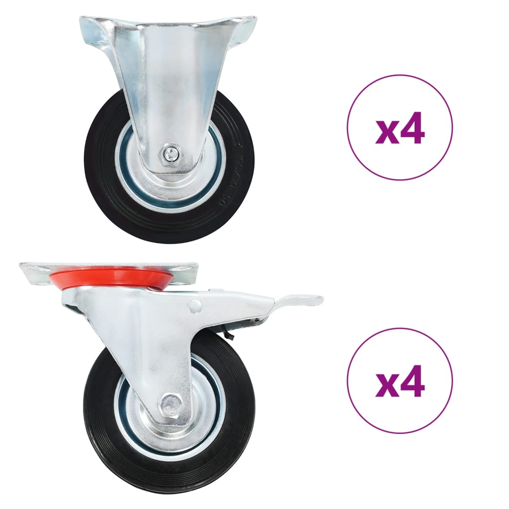 Ruedas 8 unidades 100 mm