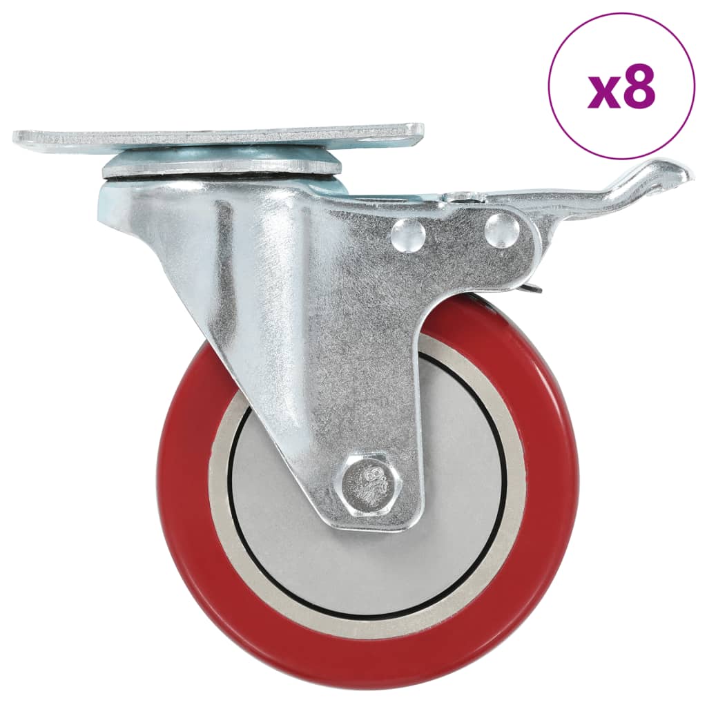 Ruedas giratorias 8 piezas 100 mm