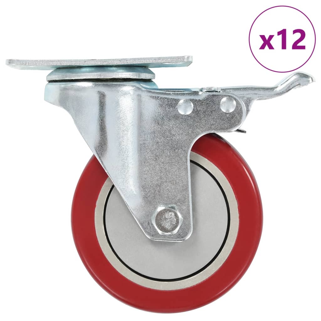 Ruedas giratorias 12 unidades 100 mm