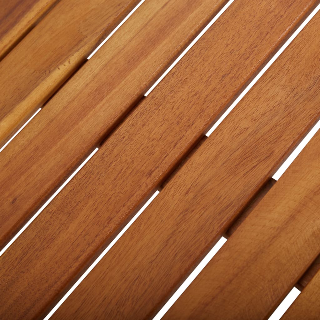 Jardinera de jardín con 2 sillas bistró madera maciza de acacia