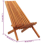 Sillón plegable de exterior madera de acacia maciza
