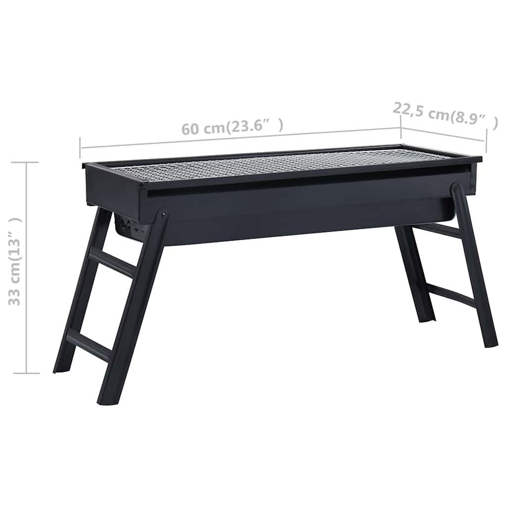 Barbacoa portátil para camping 60x22,5x33 cm
