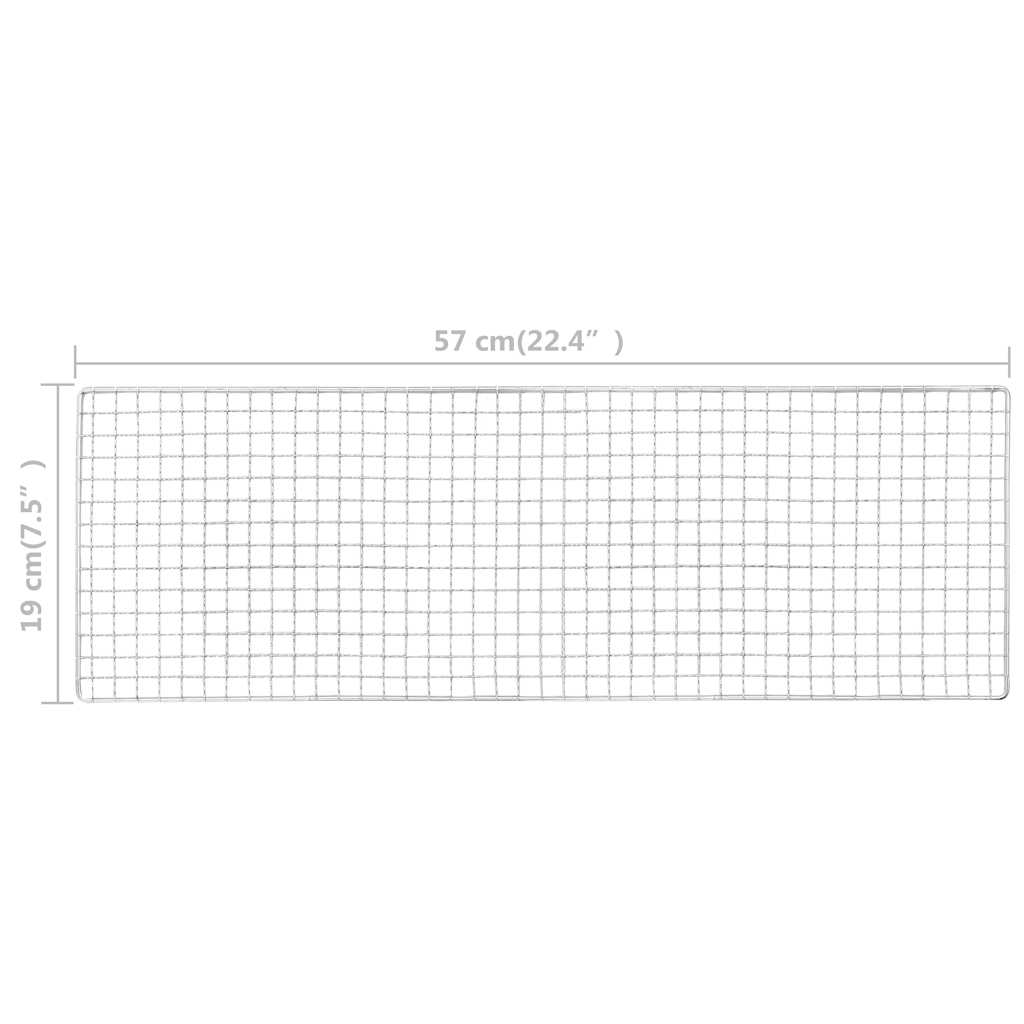 Barbacoa portátil para camping 60x22,5x33 cm