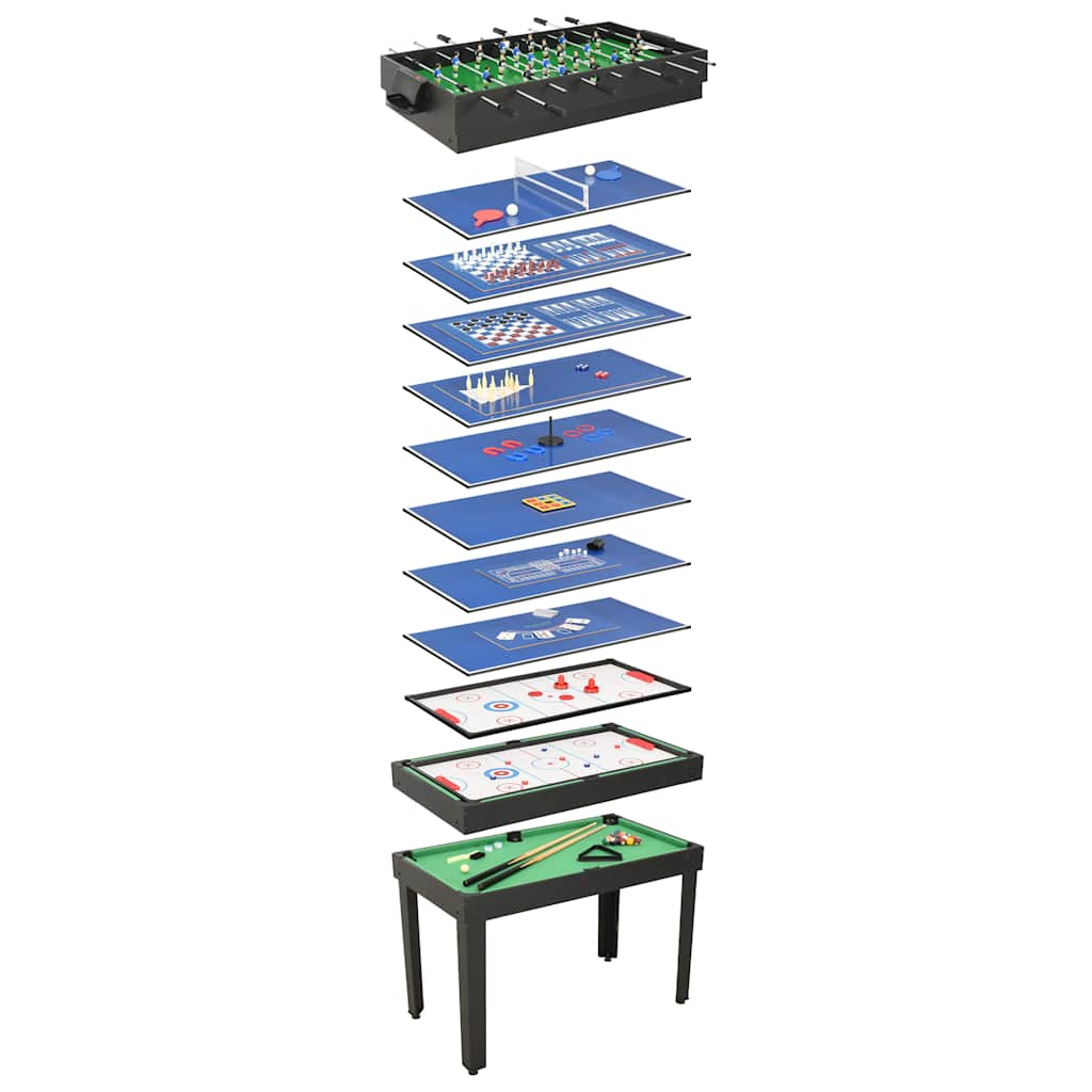 Mesa multijogos 15 em 1 cor ácer 121x61x82 cm