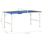 Mesa de ping pong de 1,52 m con red (152 x 76 x 66 cm), color azul