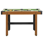 Mesa de billar de 4 pies marrón 122x61x76 cm