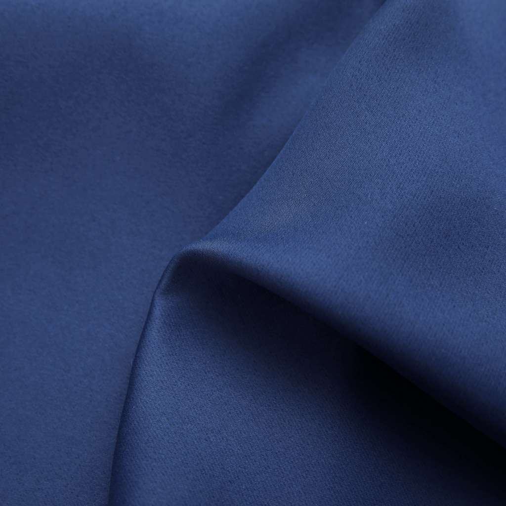 Cortina opaca con anillas de metal azul 290x245 cm