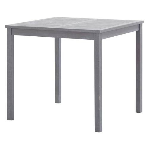 Solid Acacia Wood Garden Table Grey 80x80x74 cm