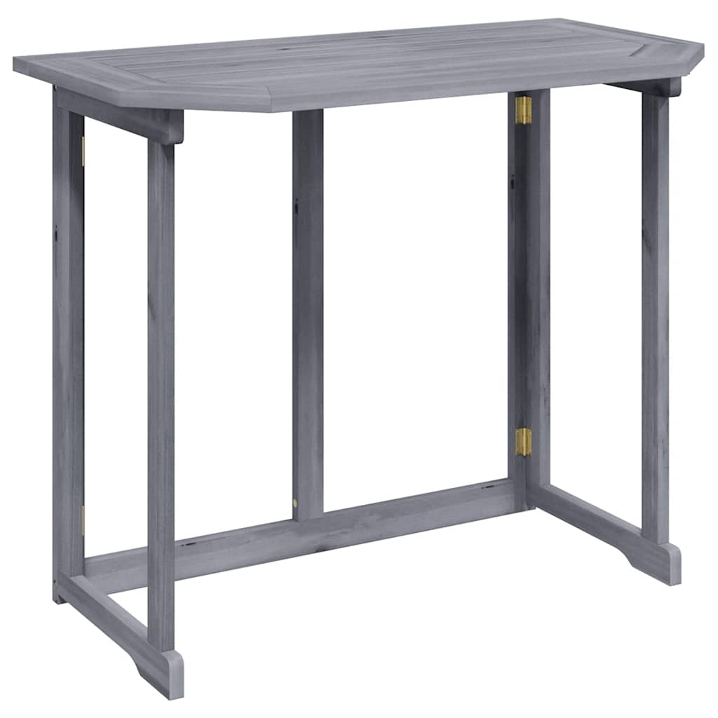 Mesa plegable de balcón madera de acacia maciza 90x50x74 cm