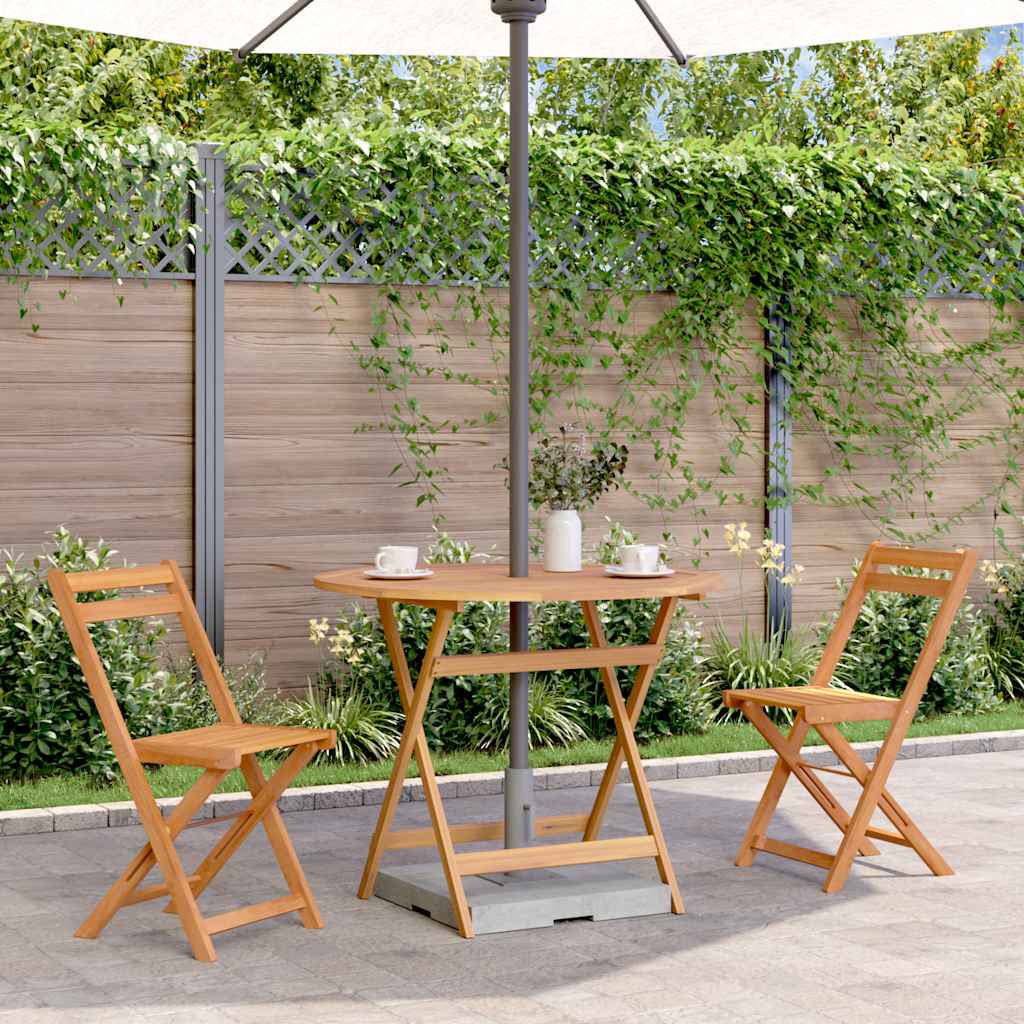 Mesa de comedor de jardín madera maciza de acacia 110x110x75 cm