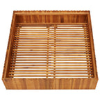 Arriate de madera maciza de acacia 100x100x25 cm