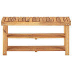 Zapatero de madera maciza de acacia 90x32x46 cm