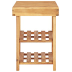Zapatero de madera maciza de acacia 90x32x46 cm