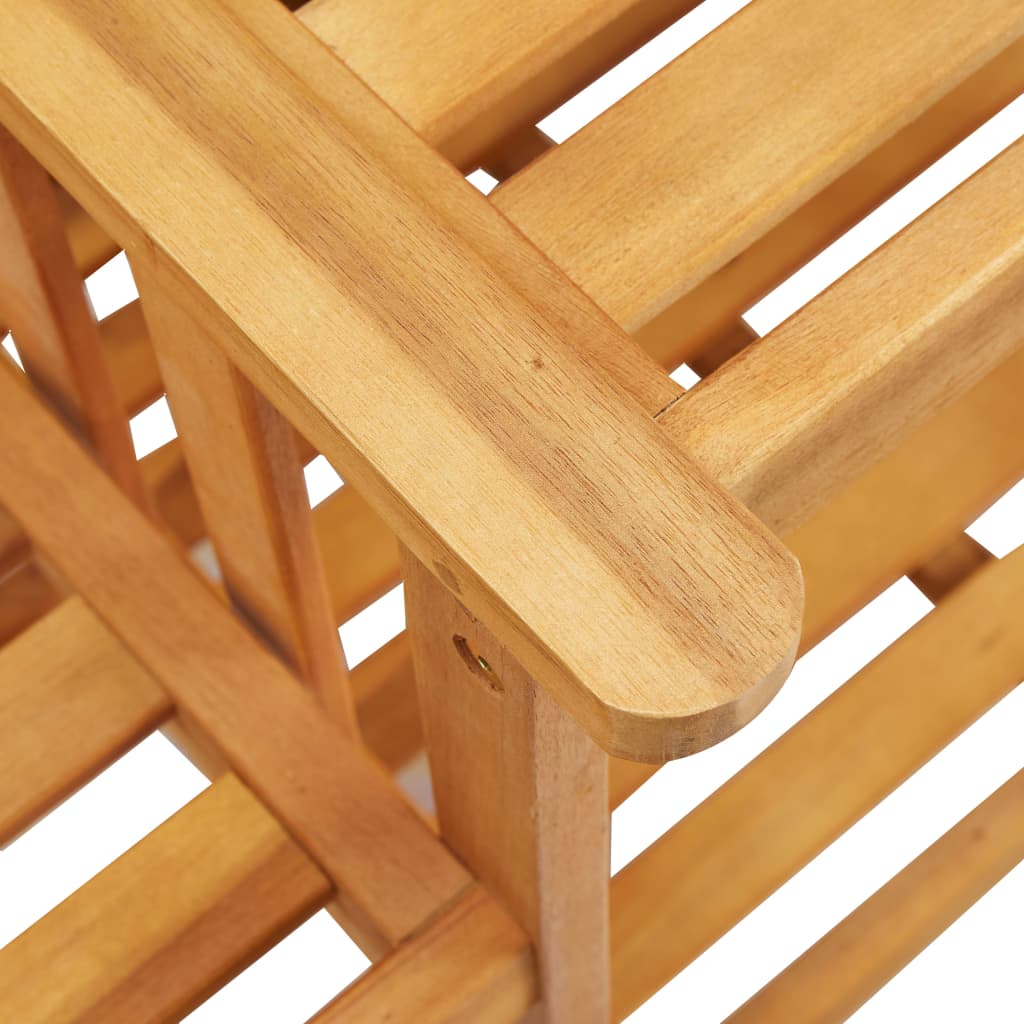 Sillas de jardín con mesita madera maciza acacia 159x61x92 cm