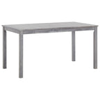 Set de comedor de jardín 5 piezas madera maciza de acacia gris