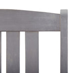 Set de comedor de jardín 5 piezas madera maciza de acacia gris