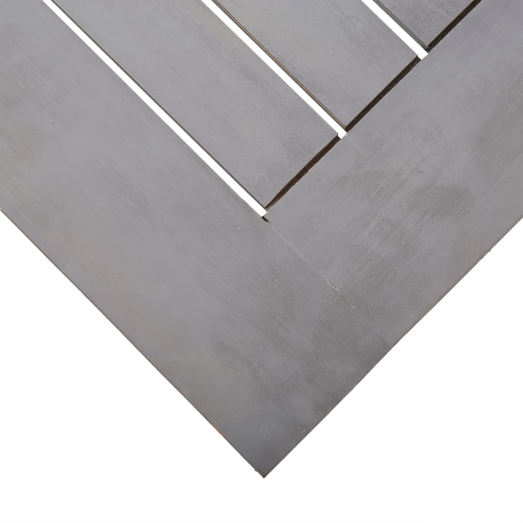 Set de comedor de jardín 5 piezas madera maciza de acacia gris