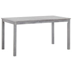 Set comedor jardín 7 pzas madera maciza acacia gris deslavado