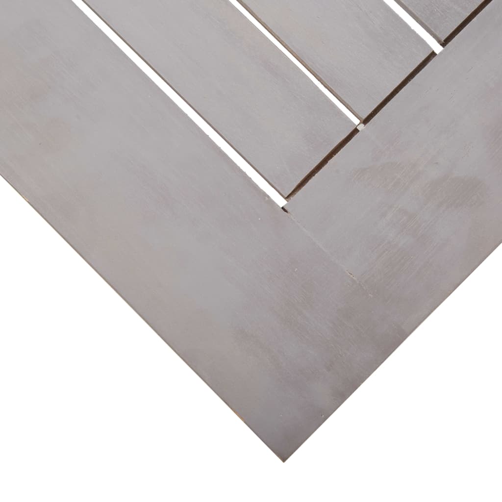 Set comedor jardín 7 pzas madera maciza acacia gris deslavado