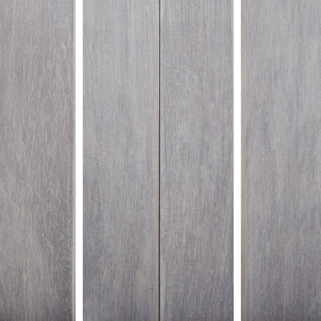 Set comedor jardín 7 pzas madera maciza acacia gris deslavado