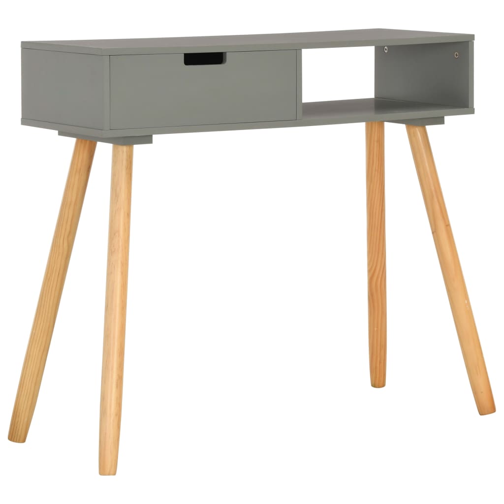Solid Pine Console Table 80x30x72 cm Brown