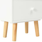 Mesitas de noche 2 uds madera maciza de pino blanco 40x30x50 cm