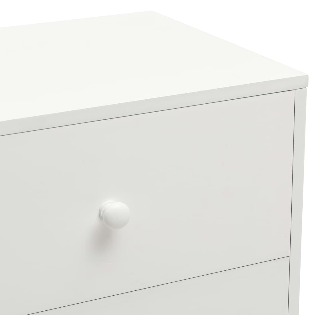 Mesitas de noche 2 uds madera maciza de pino blanco 40x30x50 cm