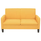Conjunto de sofás 2 piezas tela amarillo