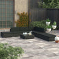 8-piece garden sofa set with cushions grey synthetic rattan