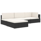 Asiento seccional central con cojines 1ud ratán sintético gris