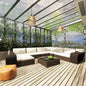 Set muebles de jardín 10 piezas y cojines ratán sintético negro