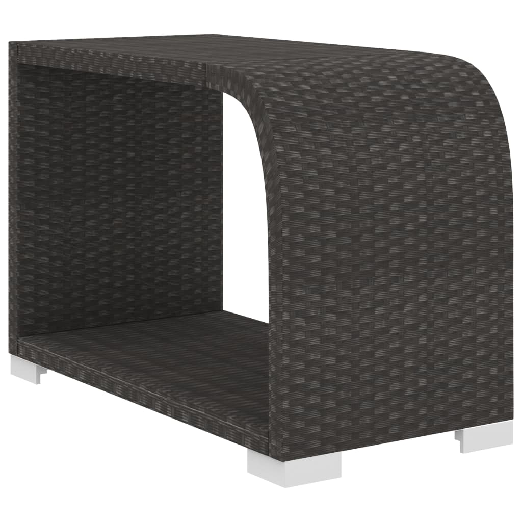 Set muebles de jardín 10 piezas y cojines ratán sintético negro